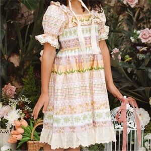 Ivy City Co. Pastel Smocked Dress